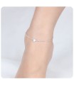 Shell Rose Gold Plated Silver Anklet ANK-550-RO-GP